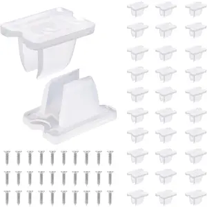 30pcs LED Light Clips, LED Strip Light Holder Mounting Clips, Indoor Fixing Clamps with Screws for 5-6mm/0.2-0.24inch LED Neon Lights