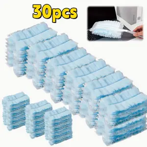 30pcs Electrostatic Disposable Duster Refills Set - Static Microfiber Heads, Plastic Compatible for Multi-Surface Cleaning (Electronics, Blinds, Ceiling Fans, Furniture) - for commercial & Use Dusting Systems tiktokshopspringglowup