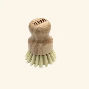 Zefiro Bamboo Soft Bristle Pot Scrubber