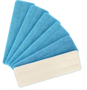 Microfiber Mop Pads 6 Pack, 18 Inch Flat Mop Head Replacement Pads for Hardwood Floors, Household Cleaning Supplies