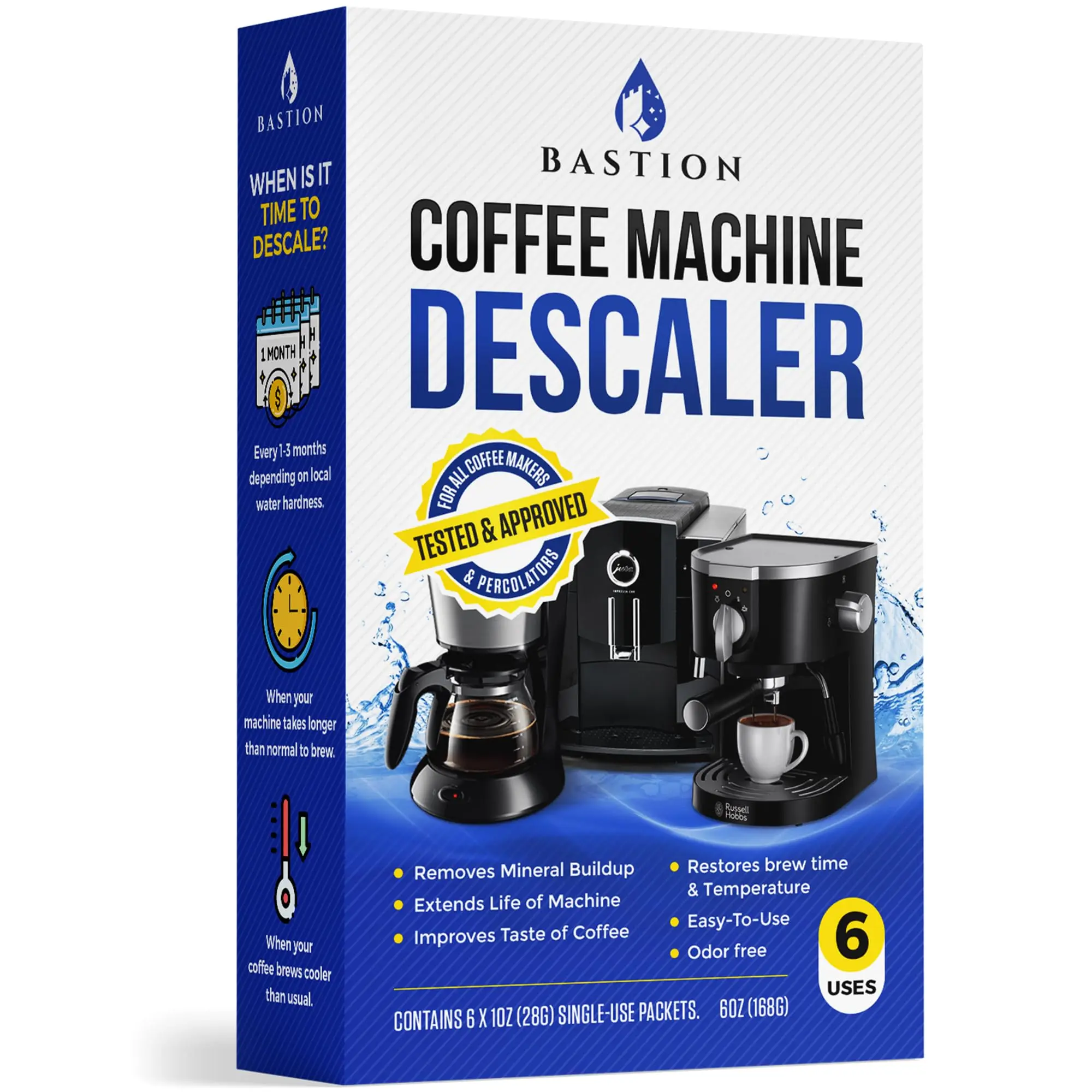 Descaling Powder Solution (6-Uses) Coffee Machine Descaler Descaling Powder Solution (6-Uses) Coffee Machine Descaler