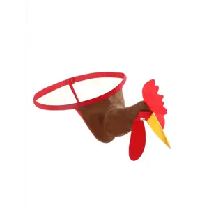 Men's Novelty Rooster G-String Thongs - Breathable, Comfort Fit with Fun Animal Design