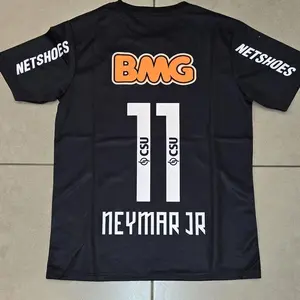 Retro Neymar Black White Santos Brazil limited Edition Jersey