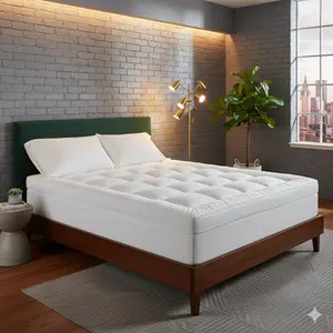 Premium 4 Inch Mattress Topper Queen – Extra Plush Pillow Top Bed Pad with Breathable Fabric, Deep Pocket Design Mattress Enhancer for Back Pain Relief, Pressure Support and Hypoallergenic Soft Comfort