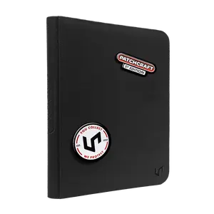 PATCHCRAFT™ Zippered 9-Pocket PRO-BINDER® Black