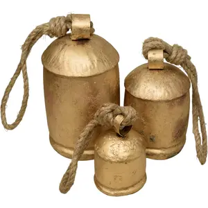 Rustic Door Hanging Bells Harmony Cow Bells for Lucky Christmas Decor Farmhouse Metal Shabby Chic Bells