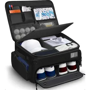 Golf Trunk Organizer,   Golf Locker with Separate Ventilated Compartment for 2 Pair Shoes, Golf Storage for Balls, Tees, Cap, Clothes, Gloves, Accessories, Gifts for Men, Women