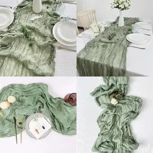 Translucent Bohemian Cheesecloth Fabric Decor, Soft Gauze Boho Wedding Table Decor, Birthday Party Bridal Home & Event Decor