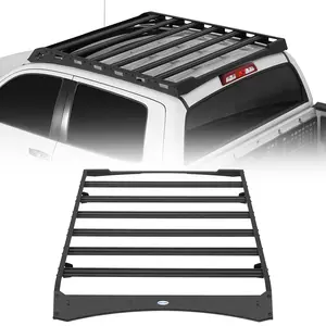 Hooke Road Roof Rack w/ 6 Aluminum Cross Bars for 2014-2021 Toyota Tundra CrewMax