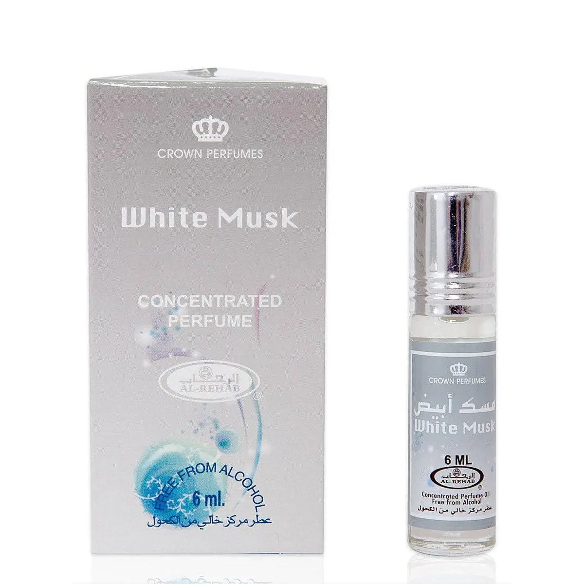 Al Rehab White Musk 6ml Concentrated Perfume - Original Fragrance from Al Rehab Easy To Apply Sweetly Velvety