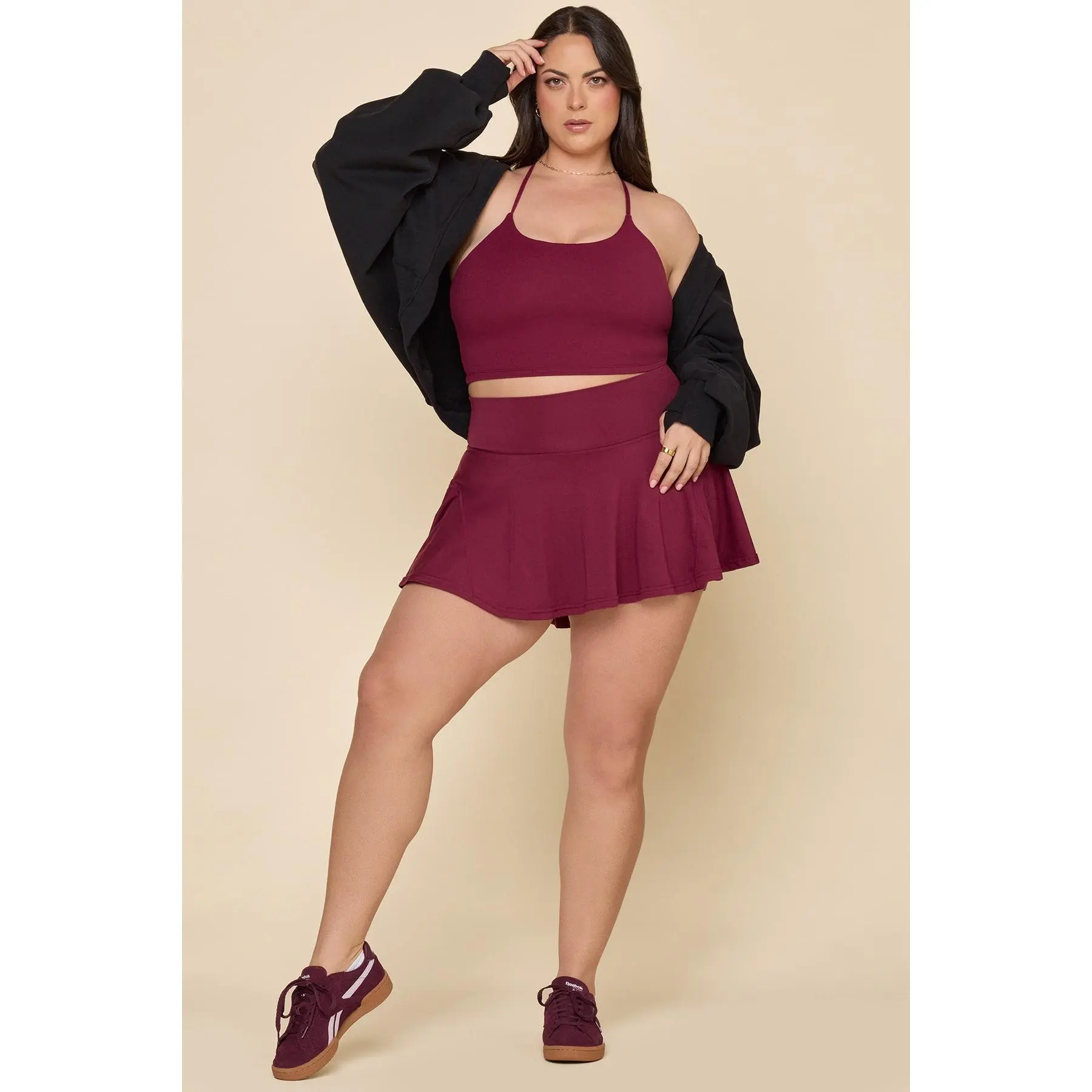 Twirl Skort - Crimson