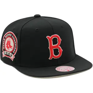 MENS MITCHELL & NESS MLB TEAM CLASSIC SNAPBACK COOP RED SOX - BLACK