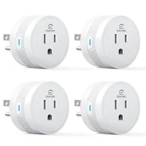 EIGHTREE 15A Smart Plug, Wi-Fi & Bluetooth Smart Outlet for High-Power Home Appliances, Works with Alexa & Google Home, Easy Setup, Timer & Remote Control, FCC & ETL Certified, 2.4GHz Wi-Fi Only