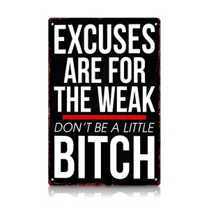 Motivational Quote Metal Sign 8×12 inch – Bold Gym Wall Decor, Tough Love Inspirational Art for Office, Garage, Home Colorful Crystal Ball Mushroom Night Light Wooden All-Season Welcome Wreath dopamine decor Valentine's Multi-Functional Cross Ornaments