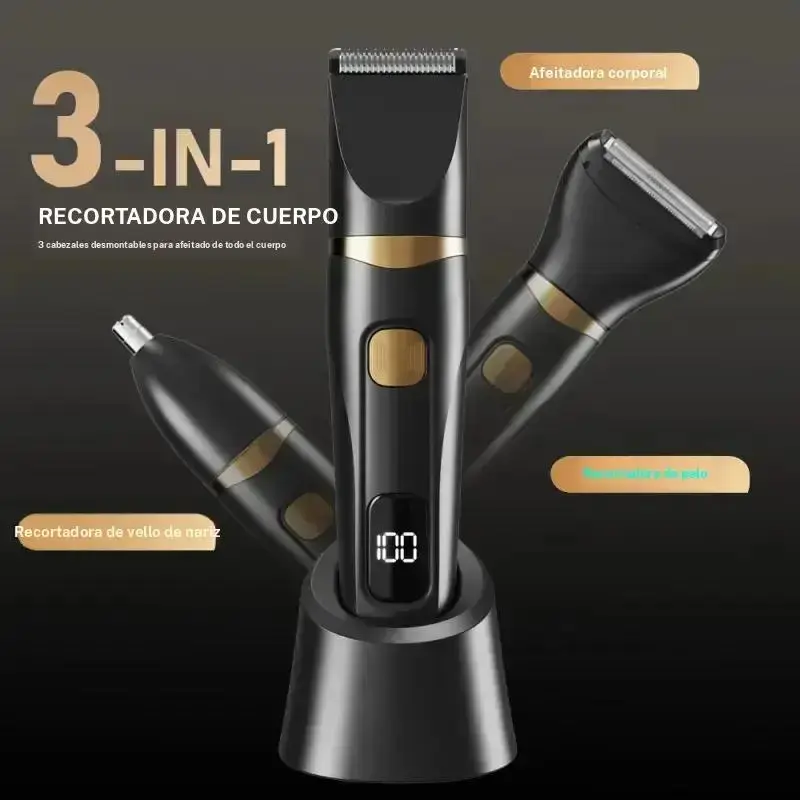 Intelligent electric body shaving device - for trimming underarm hair, groin area, private parts, suitable for both men and women, Rechargeable Trimmer - replaceable head