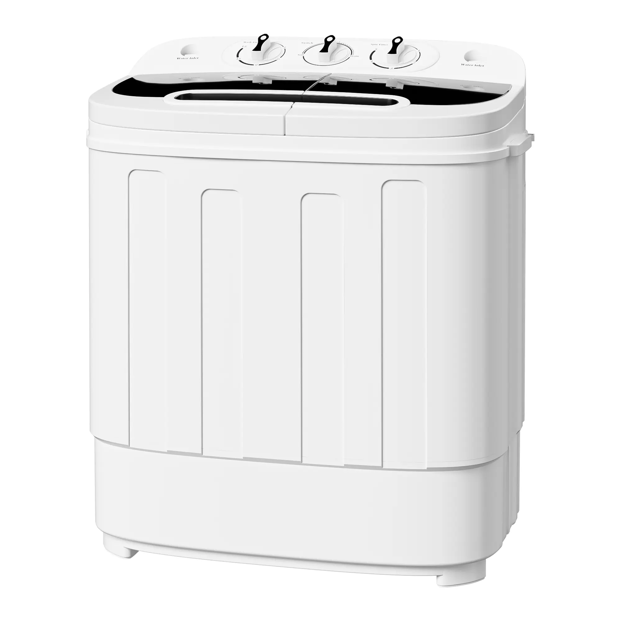 Segawe Twin Tub Portable Wringer Washer with Spin Dryer - Quiet Motor, Lightweight Corded Washing Machine, Small Footprint, Standard Plug, Compact Portable Washing Machine for Apartments (13lbs/9.9lbs/9lbs Single Bucket),summerwins