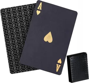 Diamond Waterproof Black Playing Cards, Poker Cards, HD, Deck of Cards