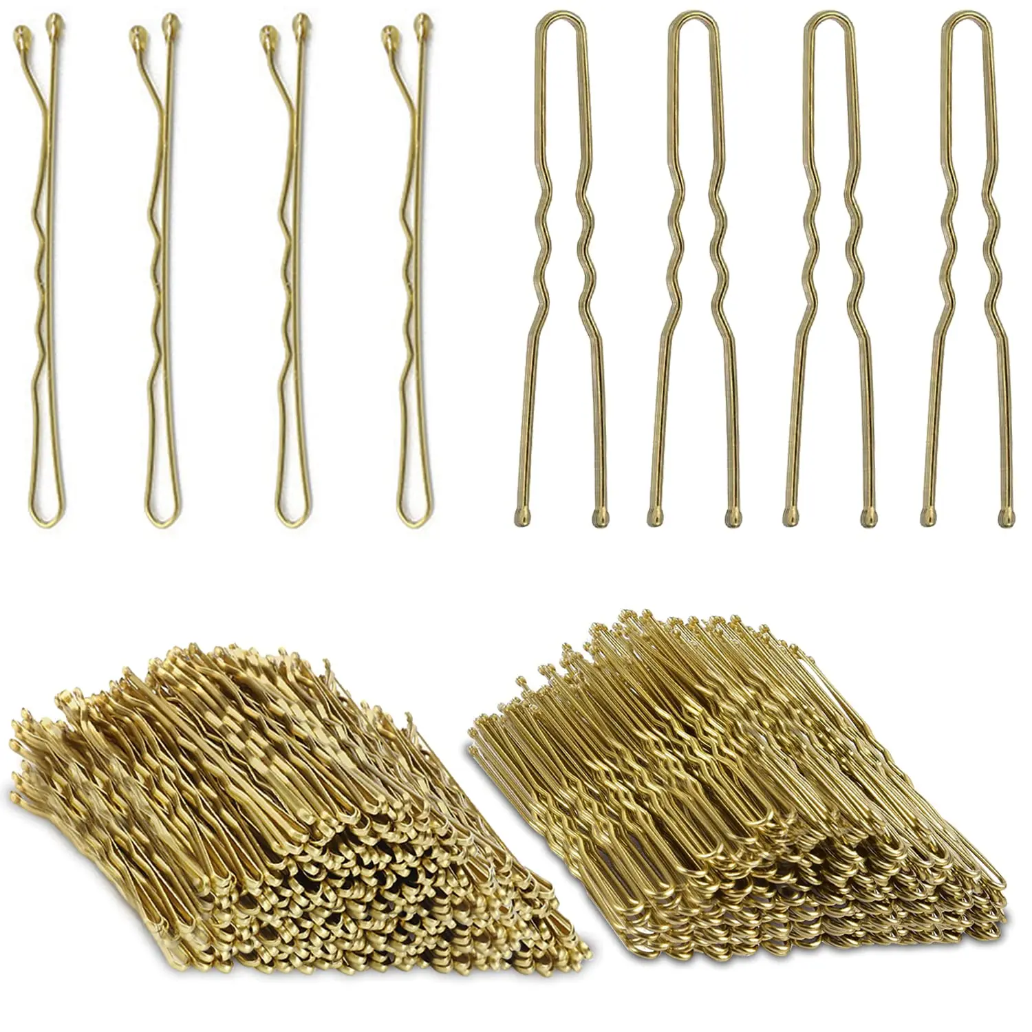 Blonde Bobby Pins, 240pcs 2.2 Inch Hair Pins for Blonde Hair Gold Hair Pins for Women Girls with Box, Fit for All Hair Type