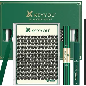 DIY Cluster Lashes Kit Volume Waterproof Long-Lasting Lash Extension Kit D Curl 8-18MIX Eyelash Extensions Cosmetic Makeup