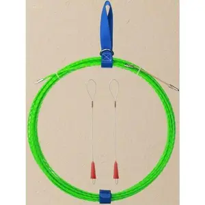 Steel Cable Wire Puller for Walls - 32FT(10M) Fish Tape with Fastener - Heavy Duty Wire Threader - Reusable Steel Rope Pulling Tool - Easy Installation for Electrical Wiring