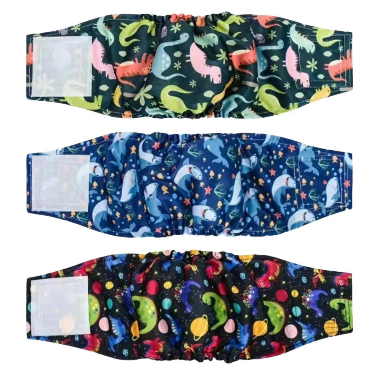 Reusable Washable Dog Diapers for Male Dogs, 3 Pack Pet Belly Wraps, Pet Care Nappies, Universal Size