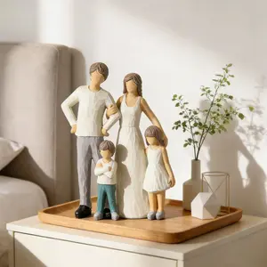 Best Gift for Family, Resin Craftsmanship Home Decor Statue, Festival Figure Sculpture, New Home Gift, Happy Family Artwork
