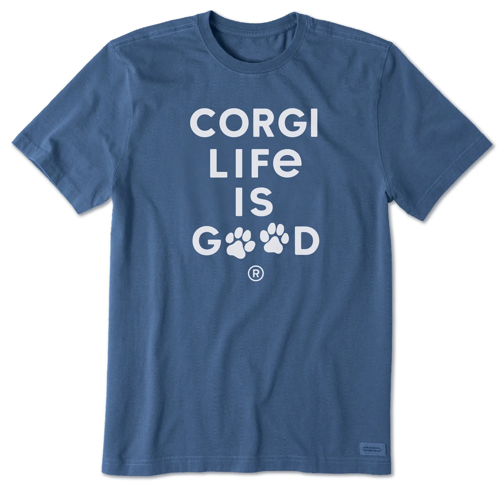 Men's Corgi Life is Good Short Sleeve Crusher Tee