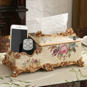European Courtly Style Home Decor Set, Elegant Vase, Storage Box, Ashtray, Perfect for Living Room and Bedroom, Enhance Your Home Aesthetics