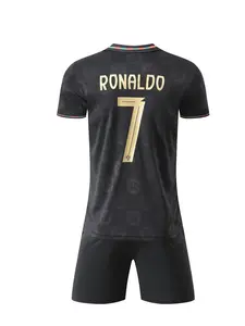 Sports Set, Breathable Christmas Gift for Boys & Girls, RONALDO Football Jersey Fan Shirt Training Clothes, Casual Short Sleeve & Shorts