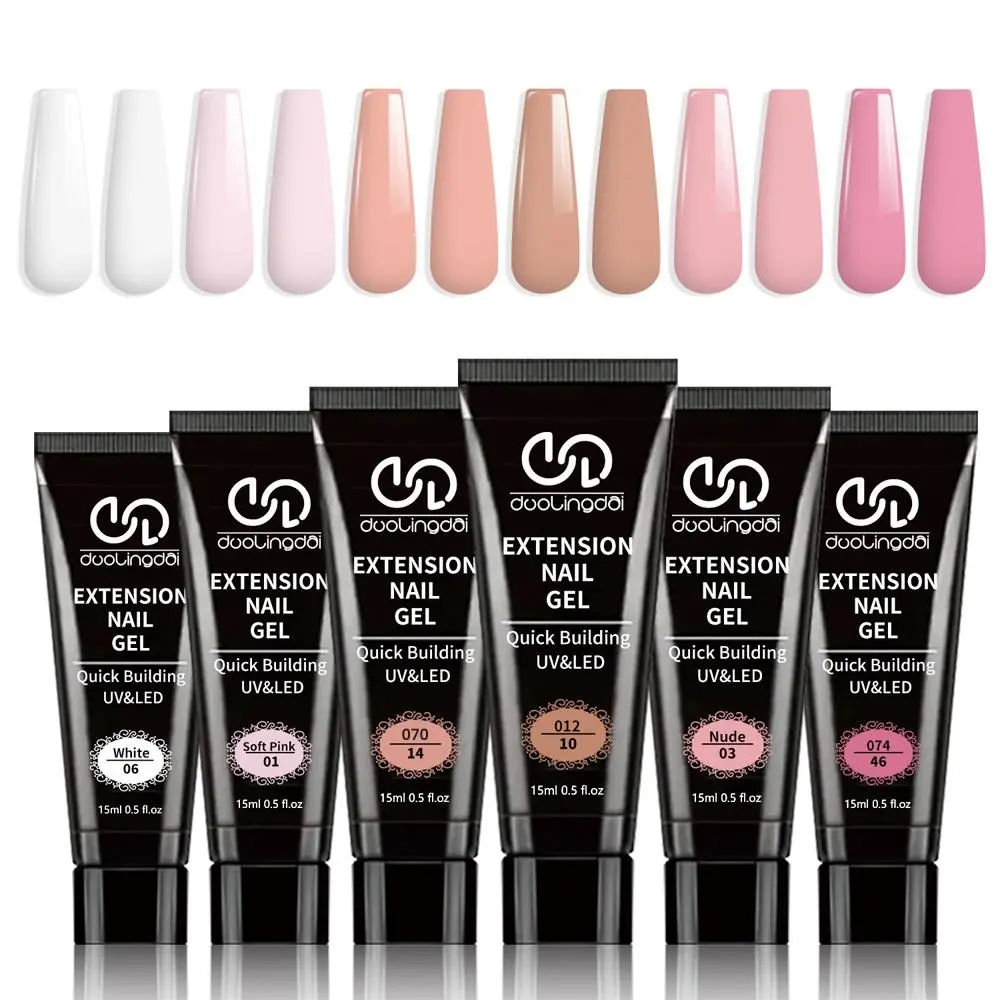 Nail Extension Gel Kit, Poly Gel Set for Nail Art DIY, Builder Gel Nail Enhancement, Professional Nail Art Kit for Women & Girls, Polygel Nails, Poly Gel Nail Kit Complete