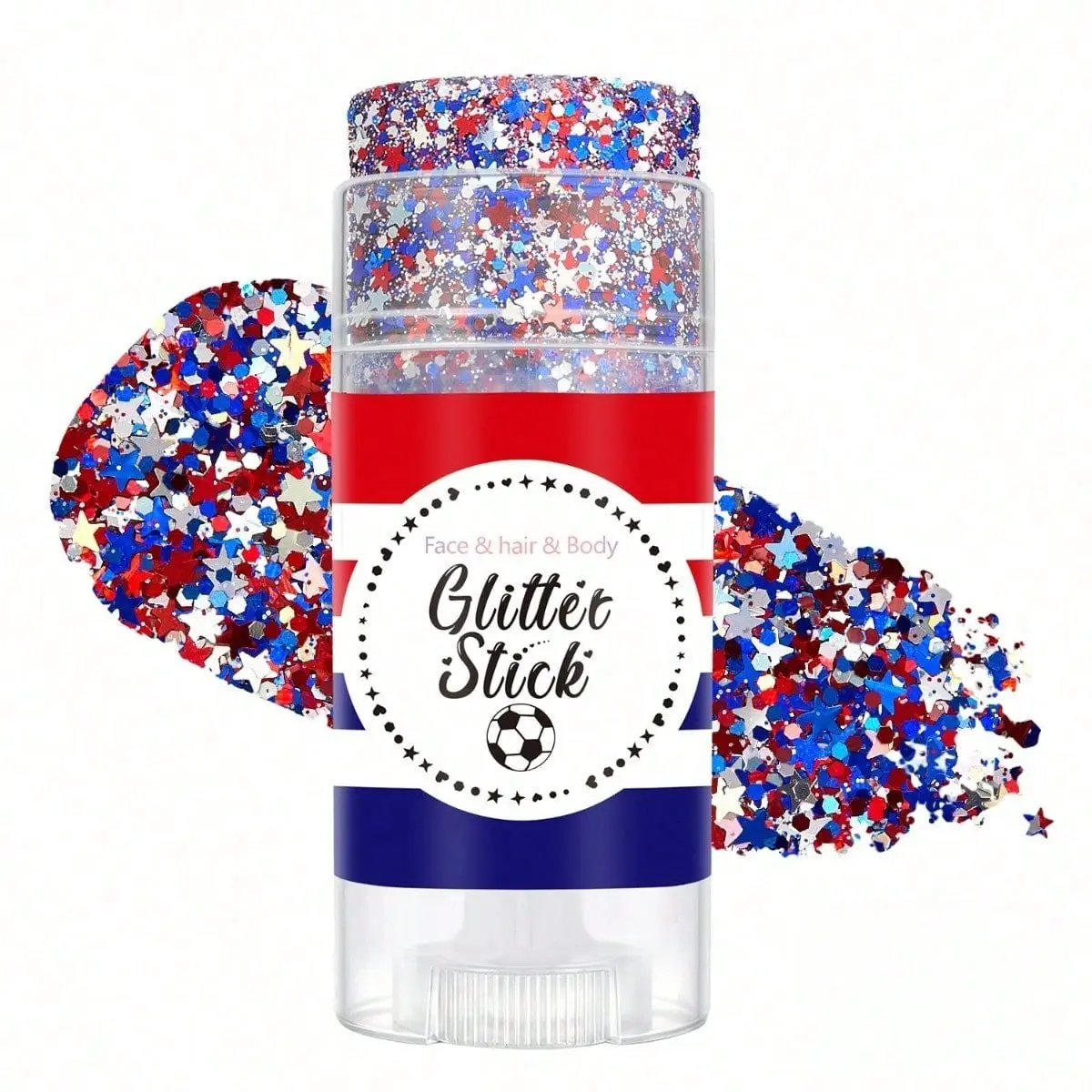 Glitter Stick,Patriotic Chunky Face Glitter,Body Glitter & Hair Glitter,4th Of July Outfits & Memorial Day Makeup