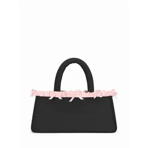 Cider CRIMPED TRIM & BOWKNOT HANDBAG & CROSSBODY BAG