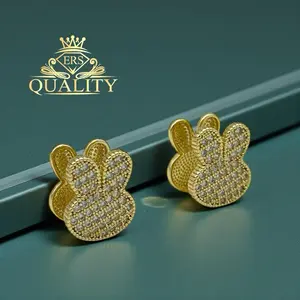 Rabbit Hoops - Gold Plated 14k
