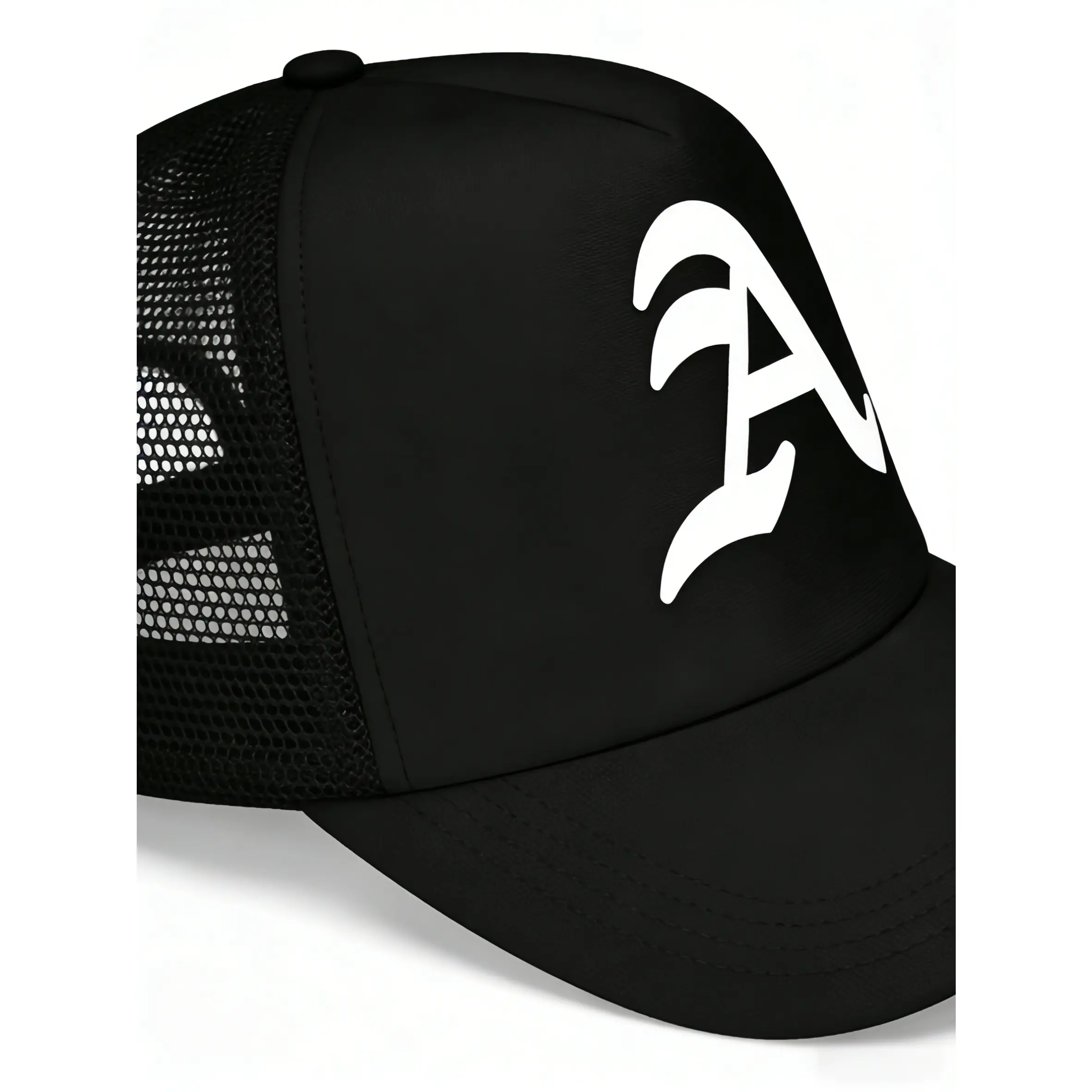 Unisex High-Profile Breathable Mesh Snapback, Adjustable Stylish Black Sporty Baseball Hat, Adjustable Stylish Hat, Black Snapback, Adjustable Sun Hat, Black Snapback Hats summerwins,summerwins