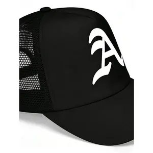 Unisex High-Profile Breathable Mesh Snapback, Adjustable Stylish Black Sporty Baseball Hat, Adjustable Stylish Hat, Black Snapback, Adjustable Sun Hat, Black Snapback Hats