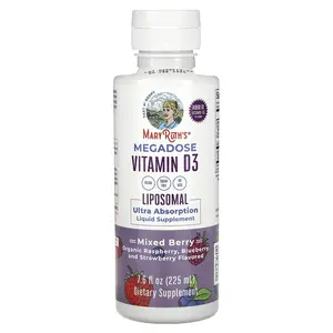 MaryRuth's Megadose Vitamin D3, Liposomal, Mixed Berry, 4,000 IU, 7.6 fl oz (225 ml)
