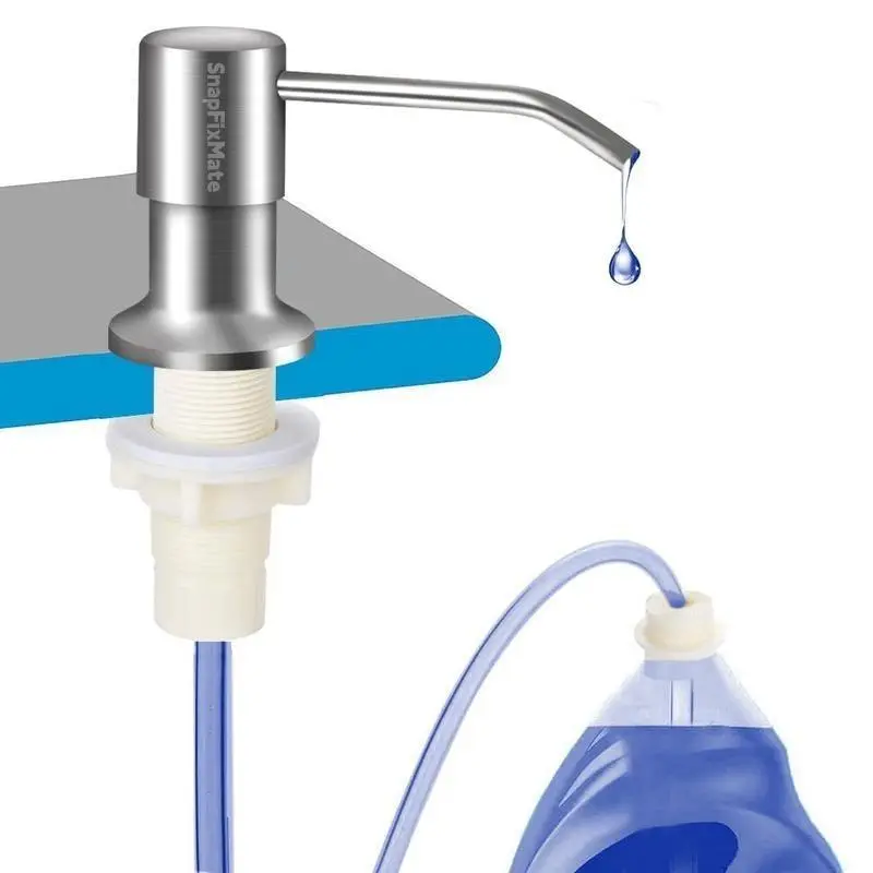 Dish Soap Dispenser for Kitchen Sink (Brushed Nickel), Countertop Sink Soap Dispenser Water Pump with 39” No-Spill Extension Tube Kit Design for Kitchen Bathroom, No More Refills,TikTokShopBlackFriday fathersdaygift