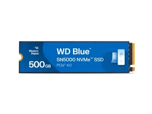 Western Digital 500GB WD Blue SN5000 NVMe SSD, PCIe Gen 4.0, up to 5,000 MB/s Read Speeds Internal Solid State Drive (SSD) WDS500G4B0E