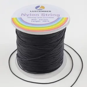 0.8mm Nylon String, Strong Durable Nylon Cord for Jewelry Making, Bracelets, Beading, Necklaces, Braiding, Kumihimo, Wind Chimes, Blinds and Handicrafts