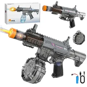 Battle Water Blaster Powerful Electric Water Gun, Automatic Squirt Blaster with Glowing Muzzle 300cc High Capacity, Up to 26 FT Range, Outdoor Summer Party Toy OutdoorFun for Adults &Kids Toys  Summervibes