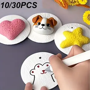 10/30 Sheets 3D Round Foam Board Paper for DIY Crafts, DIY Craft Model, Creative Projects, Expandable Art Supplies, Perfect for Gifts & Home Activities