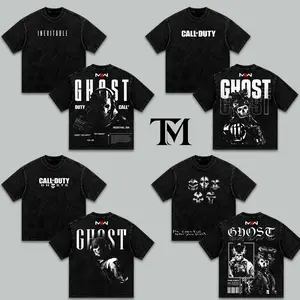5 Design Call Of Duty-Ghost Vintage Washed Graphic Tee, Oversized Tactical Military Gamer Streetwear Shirt, COD Ghost FPS Gaming T-Shirt, Special Forces Combat Gift Tee For Men, Retro Warzone Aesthetic Apparel TM