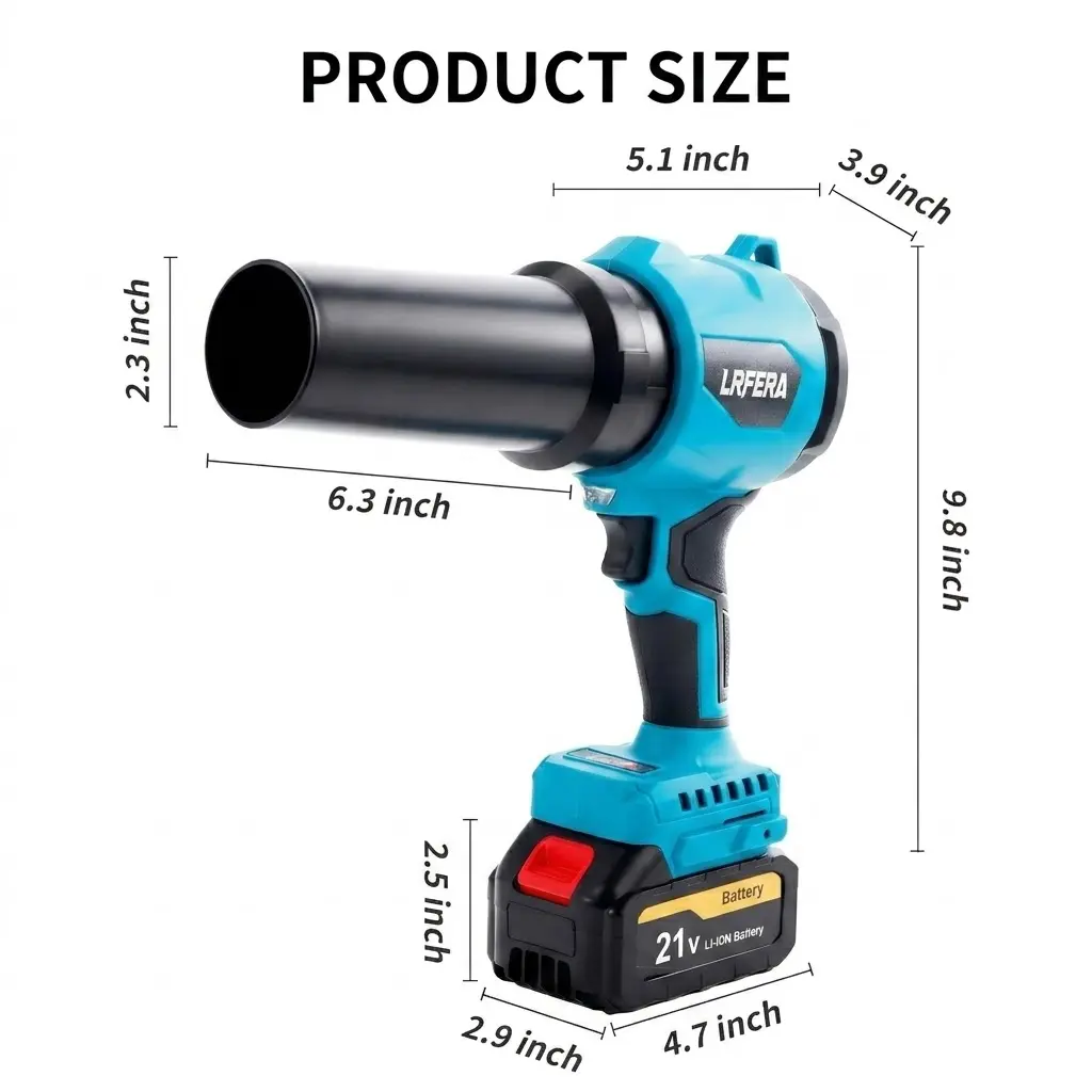 LRFERA 21V Cordless LeafBlower & Vacuum,1200G Ultra-Strong Wind Pressure,3-Speed Handheld Electric Blower with 2x4.0Ah Batteries & Charger for Lawn Care,Patio,Garage,Car Dust Cleaning&Leaf Removal