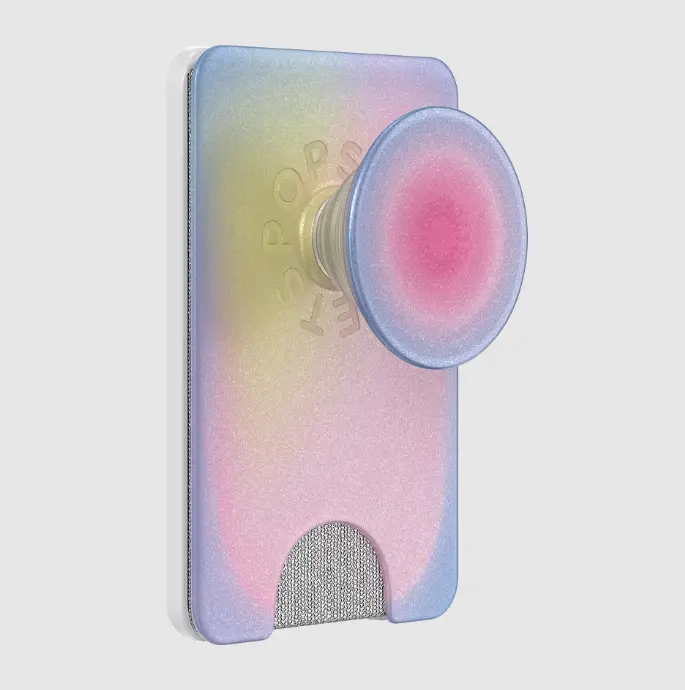 PopSockets Aura Series MagSafe PopWallet+ - Magsafe Magnetic Phone Holders & Mounts, Accessories with Stand Function, Fits iPhone, Pocket-Sized Wireless Magnetic Phone Holders & Mounts