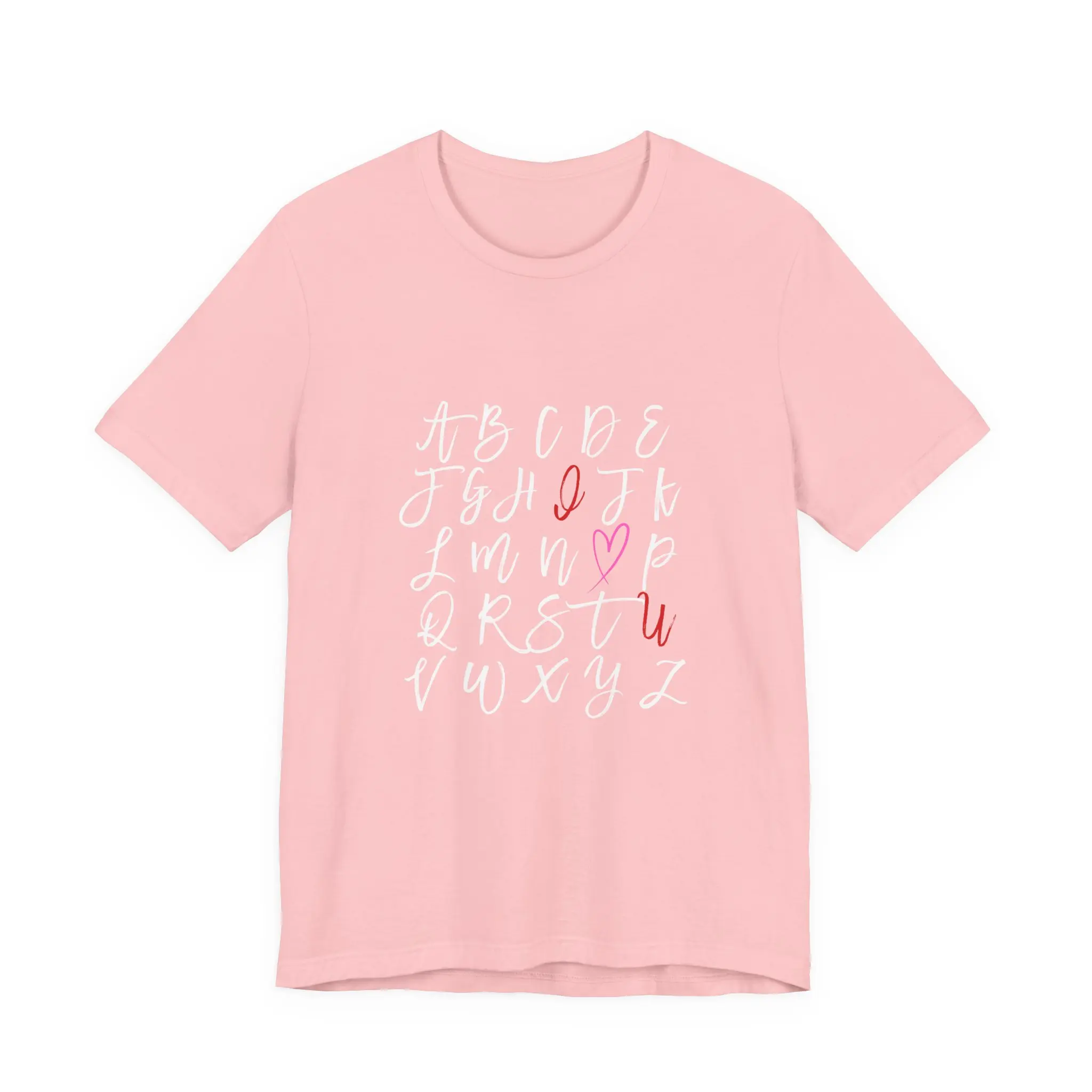 Alphabet I Love You Jersey Short Sleeve Tee