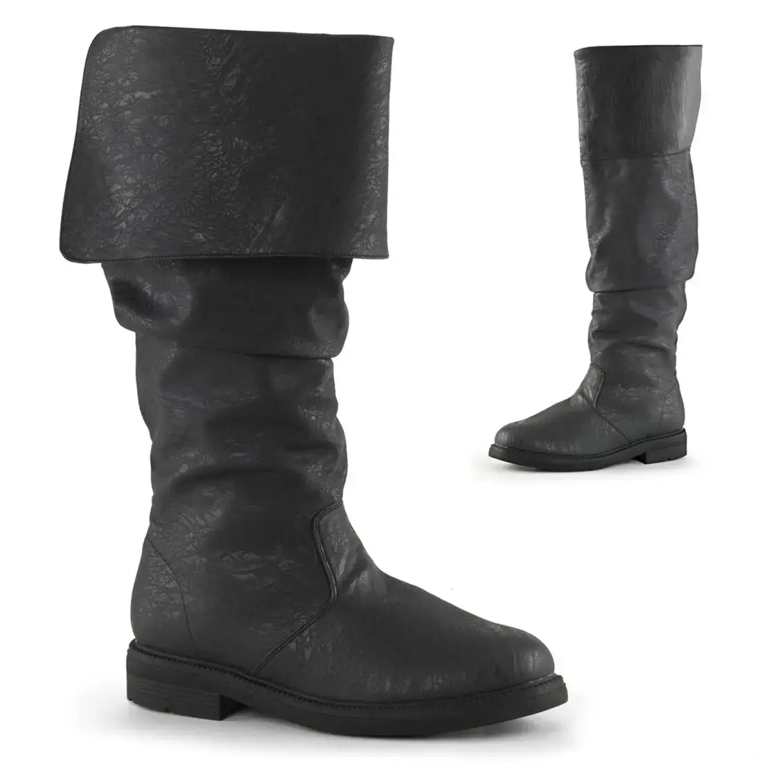 Funtasma Robinhood-100 Men's Knee High Boot Black Vegan Leather