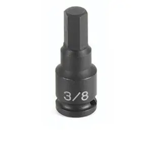 212 MAIN Grey Pneumatic 1906M Impact Steel Hex Driver Hex Wrench - 0.38 in. Drive, 6 mm Size, High-Torque Hand Tool with Increased Strength, Hex Wrenches