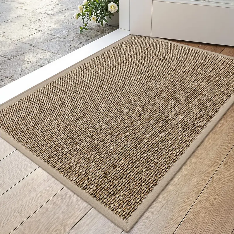 DEXI Ultra Thin Entryway Indoor Door Mat, Non Slip Rubber Backing Inside Entry Mat, Low Profile Easy Clean Dirt Trapper Doormat for Inside Entrance Patio