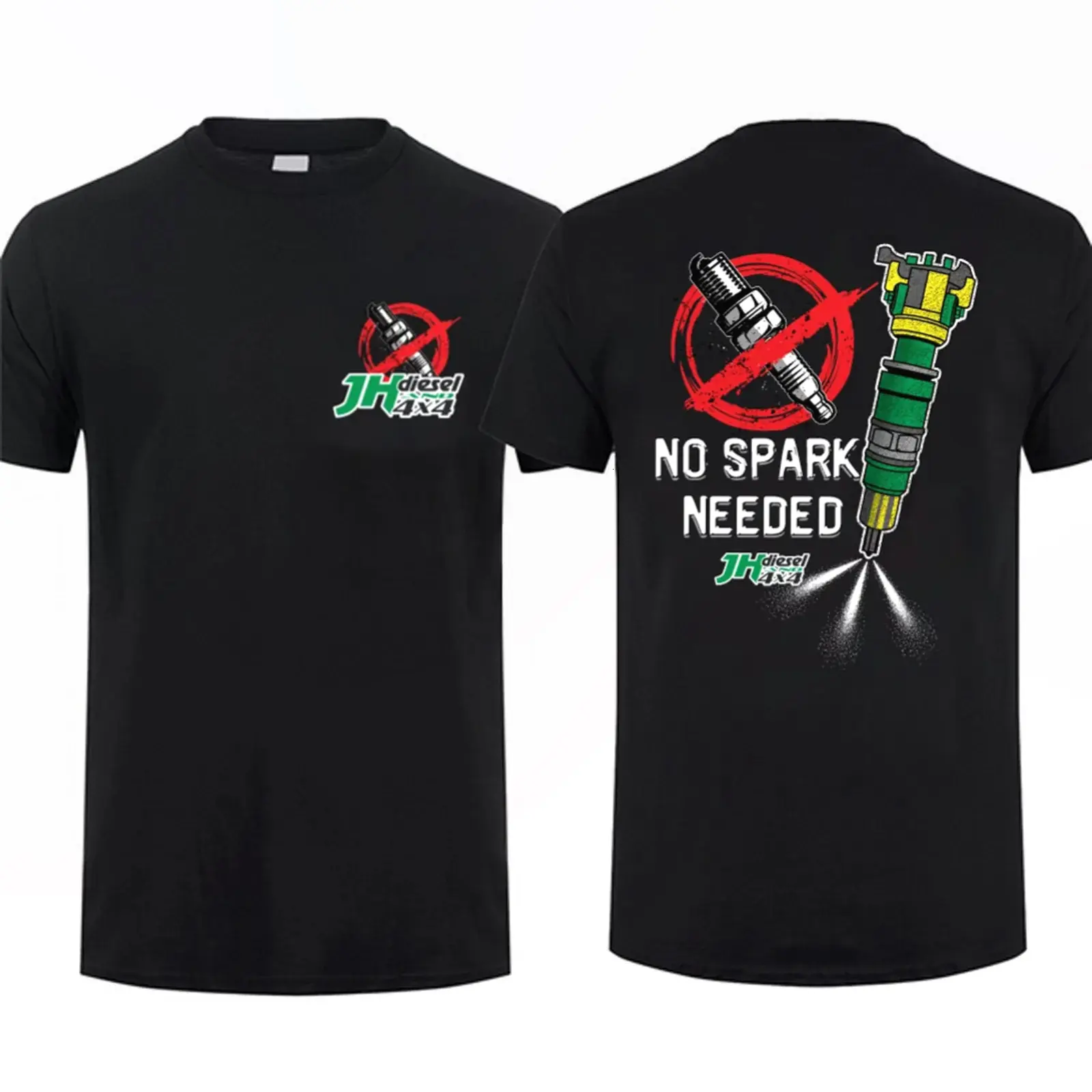 Diesel No Spark Needed Graphic Men's T-Shirt, Casual Racing Fan Gift Tee