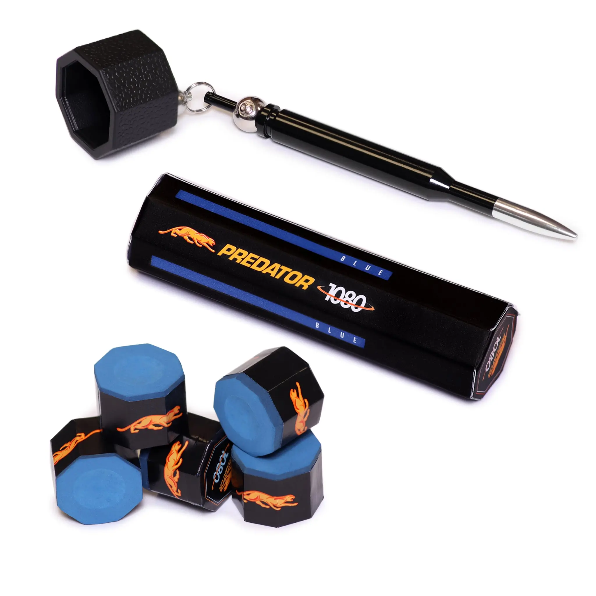 OKKO Octagon Bullet Pocket Chalker Black w/Predator Chalk